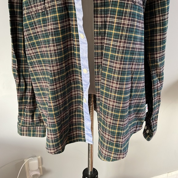 Barbour x Steve McQueen  plaid button down flannel shirt size large - Picture 3 of 9